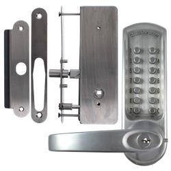 CODELOCKS CL0630 / CL0635 Digital Lock Brushed Steel With XTD Gate Lock