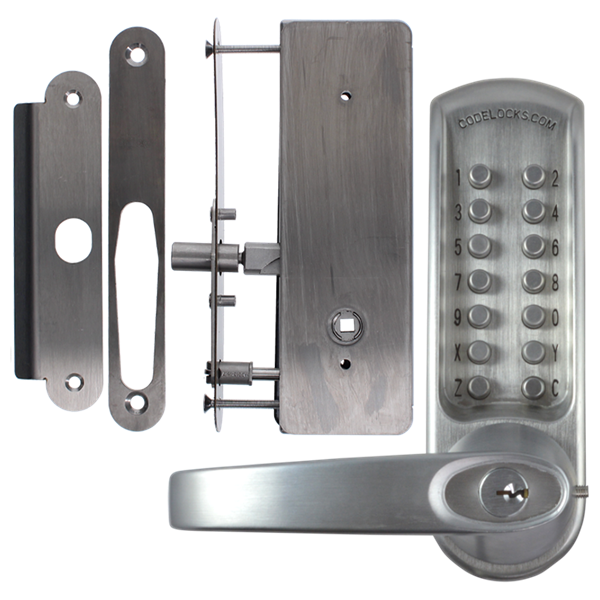 CODELOCKS CL0630 / CL0635 Digital Lock Brushed Steel With XTD Gate Lock