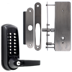 CODELOCKS CL0630 / CL0635 Digital Lock Black Marine Grade With XTD Gate Lock