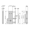 CODELOCKS CL0530 / CL0535 Back To Back Digital Lock Stainless Steel with XTD Gate Lock
