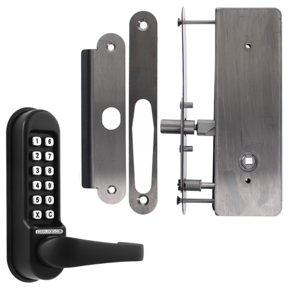 CODELOCKS CL0530 / CL0535 Digital Lock Black Marine Grade with XTD Gate Lock