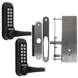 CODELOCKS CL0530 Back To Back Digital Lock Black Marine Grade with XTD Gate Lock