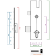 ASEC VITAL 4 Roller Door Lock 92mm Centres