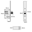 BORG LOCKS S505 AR Aluminium Latch Long Forend 28mm Backset To Suit BL5000 Series