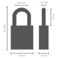 SQUIRE Body only ST65 65mm Open Shackle Stainless Steel Stronghold Padlock To Take KIK-SS Insert