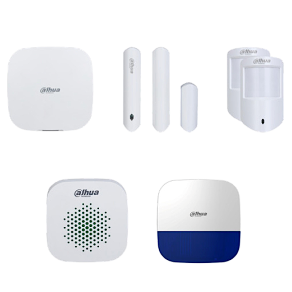 DAHUA Airshield Alarm Kit Including Hub, Internal Siren, External Siren, 2 x PIR and 1 x Magnetic Contact