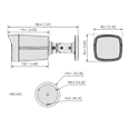 DAHUA HDCVI Bullet Camera 5MP 16:9 Full Colour Starlight IR 12V DC