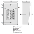 VIDEX 8901/S Keypad Surface Mounted 3 Code 3 Way Illuminated With Rainshield