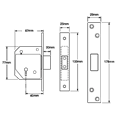 UNION C Series 3G114E BS 5 Lever Deadlock With Microswitch