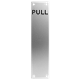 ASEC Push/Pull Screen Printed Finger Plate75mm Width x 1.2mm Depth (SAA) Satin Anodised Aluminium