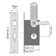 CODELOCKS CL520KEY Digital Lock With Mortice Sashlock & Key Override
