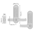 CODELOCKS CL510KEY/CL515KEY Back To Back Digital Lock With Tubular Latch & Key Override
