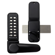 BORG LOCKS BL4305 ECP Marine Grade Black Digital Lock With Rim Deadbolt