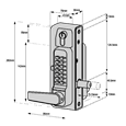 BORG LOCKS BL3435 KO ECP Marine Grade Digital Back To Back Gate Lock With Key Override
