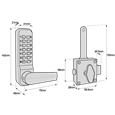 BORG LOCKS BL4409 ECP Marine Grade Wooden Gate Digital Lock With Slam Latch & Holdback