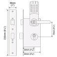 CODELOCKS CL5010 Battery Operated Digital Mortice Sash Lock With Do Not Disturb