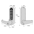 BORG LOCKS BL5701 ECP Digital Lock With 60mm Tubular latch & Key Override