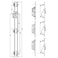 ELITE Heritage Key Wind Locking Lever Operated Latch & Deadbolt Single Spindle 20mm Faceplate - 3 Deadlocking Latch Bolts