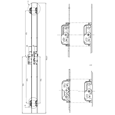 ELITE Key Wind Locking Lever Operated Latch & Deadbolt Single Spindle 20mm Faceplate - 2 Deadlocking Latch Bolts