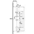 ELITE Compact Lever Operated Latch & Deadbolt Twin Spindle Designed To Accept Optional Shootbolts - 2 Hook 4 Roller