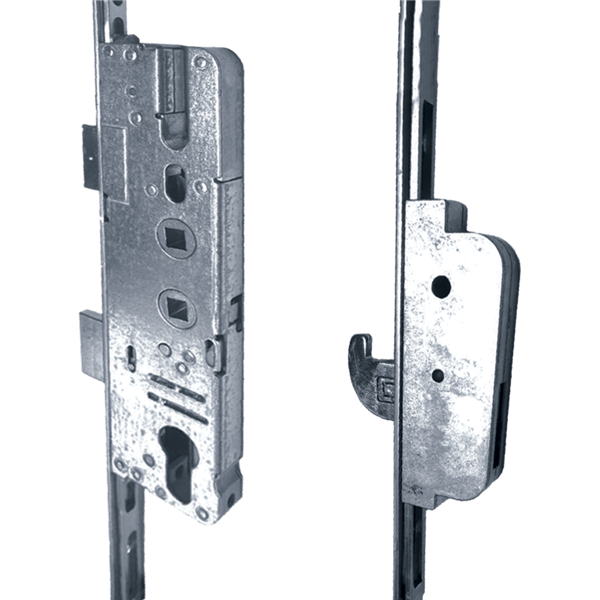 ELITE Compact Lever Operated Latch & Deadbolt Twin Spindle Designed To Accept Optional Shootbolts - 2 Hook 2 Roller