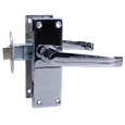 ASEC Victorian Handle Latch Pack Plated Straight Lever With Latch & Hinges
