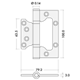 ZOO Flush Hinge ZHSSFH Grade 11 CE/UKCA