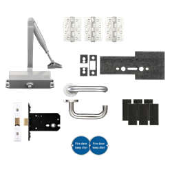 ZOO Architectural Fire Door Pack For Office Door (Non-Locking) KITA4-FDP-A4