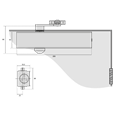 UNION CE26V Size 2-6 Overhead Door Closer