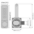 CODELOCKS CL200 Marine Grade Digital Gate Lock With Surface Latch & Key Override