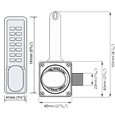 CODELOCKS CL100 Digital Gate Lock With Surface Latch