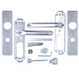 ZOO Return To Door Lever Handle Bathroom Privacy Backplate FD30/60