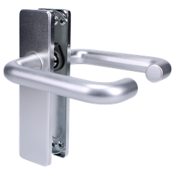 ZOO Return To Door Lever Handle On Latch Backplate FD30/60
