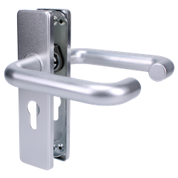 ZOO Return To Door Lever Handle On Euro Lock Backplate FD30/60