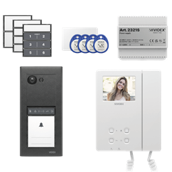 VIDEX ERA23VB Series Entry Panel Video Kit With 3.5 Inch Video Phone(6286) PSU (2321S) & Proximity Card/Fobs (955MF) ERAKIT23B6286