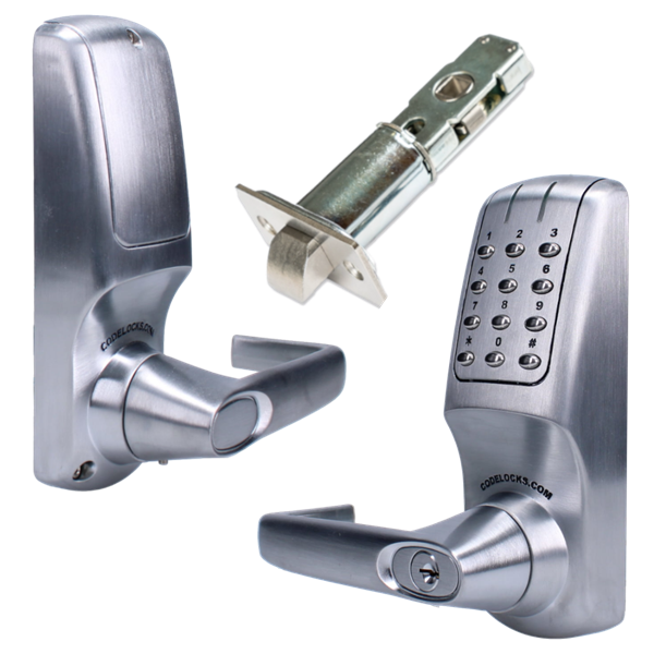 CODELOCKS CL5040 Battery Operated Electronic Digital Lock Brushed Steel With Adjustable Latch