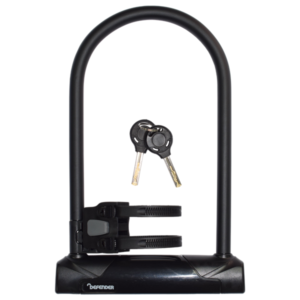 DEFENDER By Squire Cycle D-Lock With Bracket 11mm x 230mm