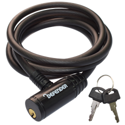 DEFENDER By Squire Cycle Cable Lock Key Operated 8mm x 1500mm
