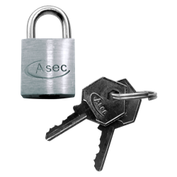ASEC KA Open Shackle Chrome Finish Padlock