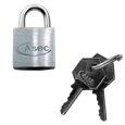 ASEC KA Open Shackle Chrome Finish Padlock