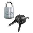 ASEC KA Open Shackle Chrome Finish Padlock