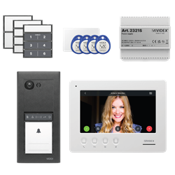 VIDEX ERA23VB Series Entry Panel Video Kit With 7 Inch OSD WiFi Video Monitor (6789) PSU (2321S) & Proximity Card/Fobs ERAKIT23B6789