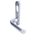 NORDAN NTech Villa Balcony Door Handle 3 Fix External With Cutout To Suit Scandinavian Oval
