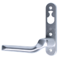 NORDAN NTech Villa Balcony Door Handle 3 Fix Internal Handed With Cutout To Suit Rococo Scandinavian Oval