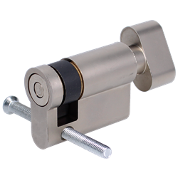 ASEC VITAL Blind Thumbturn Half Euro Dual Finish Cylinder With Adjustable Cam