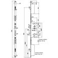 NEMEF 4923 Excell 2 Hook Keywind Multipoint Lock With Adjustable Strikes