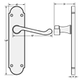 EPSOM Lever Latch Plate Door Handles