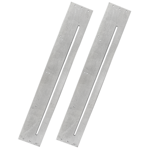 Garage Door Slotted Fixing Plates To Suit Retractable Lifting Gear (1 Pair)