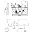 ECLIPSE Internal Fire Door Latch Pack With Hinges (Grade 13), Latch (76mm) & Intumescent