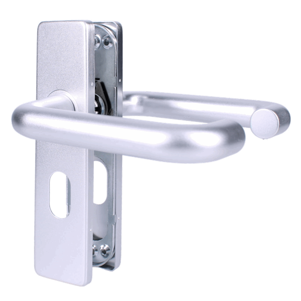 ZOO Return To Door Lever Handle On Oval Lock Backplate FD30/60